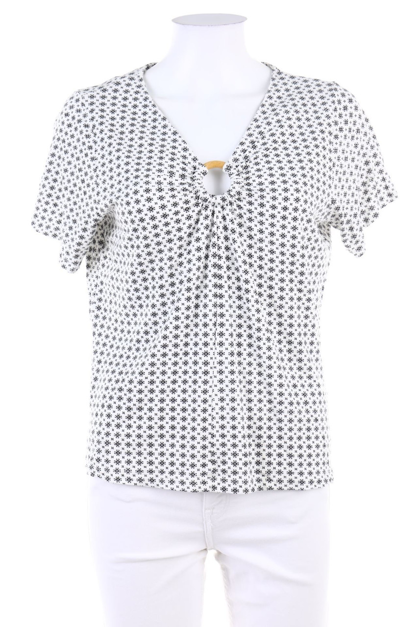 Chicorée - Print-Kurzarm-Shirt aus Viskose-Mix - L