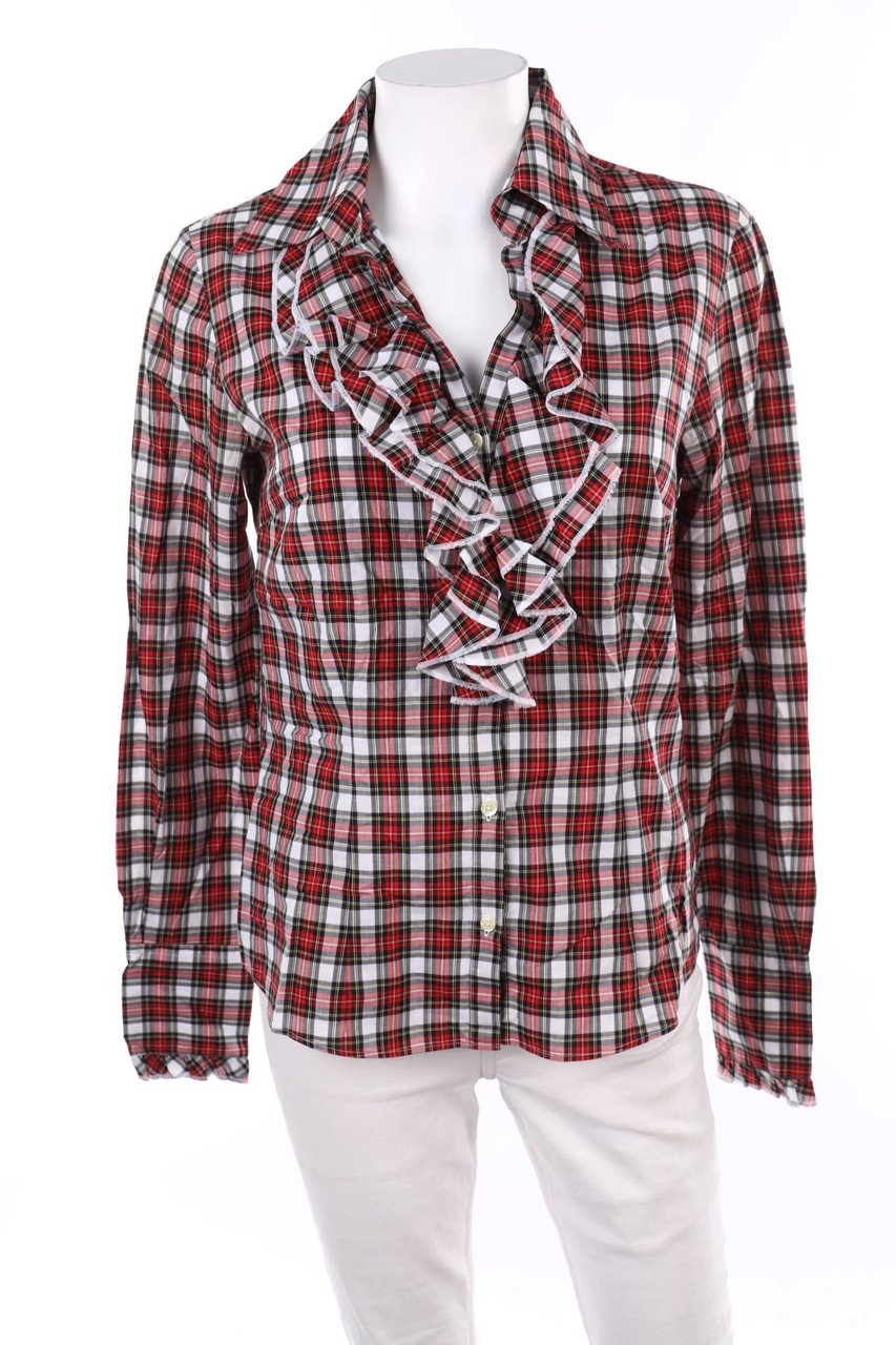 ARTIGIANO - Volant-Bluse aus Baumwolle - M