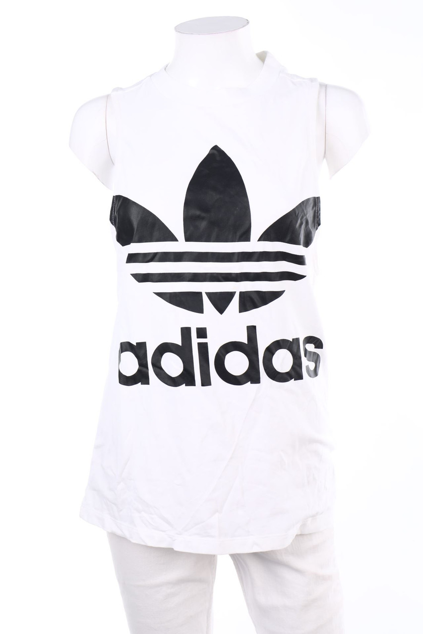 adidas - Baumwoll-Sport Top mit Logo-Print - XXS