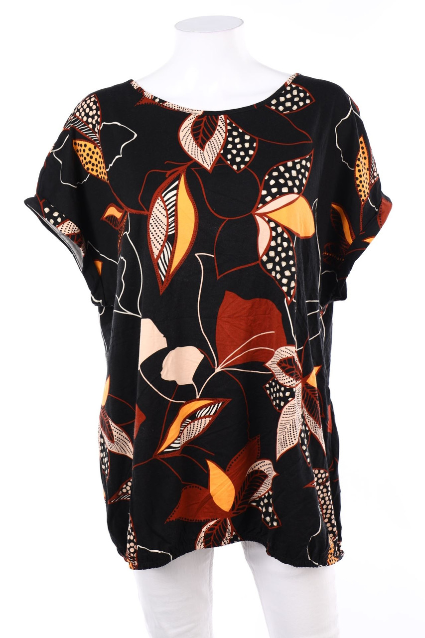 CANDA by C&A - Kurzarm-Shirt mit Blumen-Print - XL