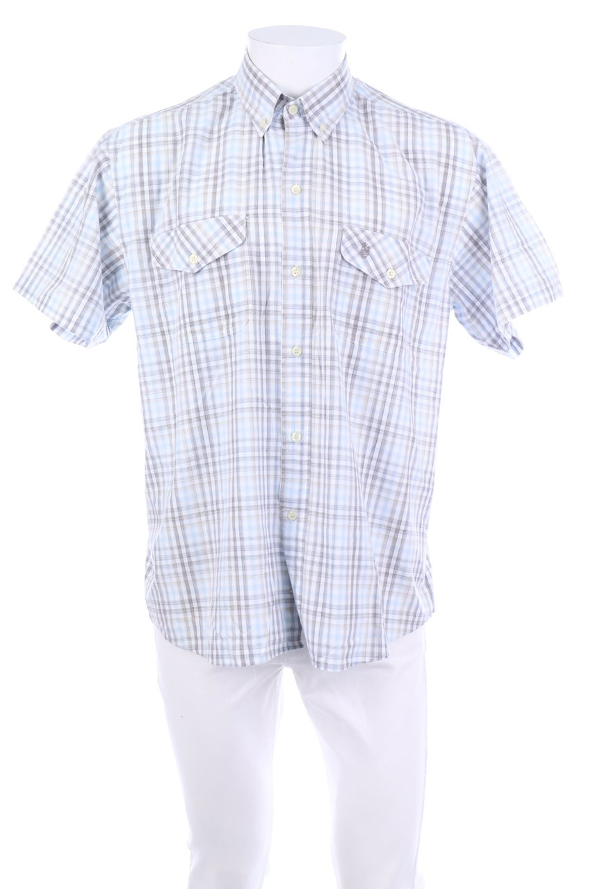 SECONDHAND - Kurzarm-Hemd mit Karo-Muster - L