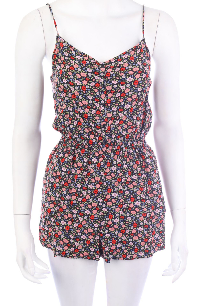 H&M - Playsuit mit Blumen-Print - S