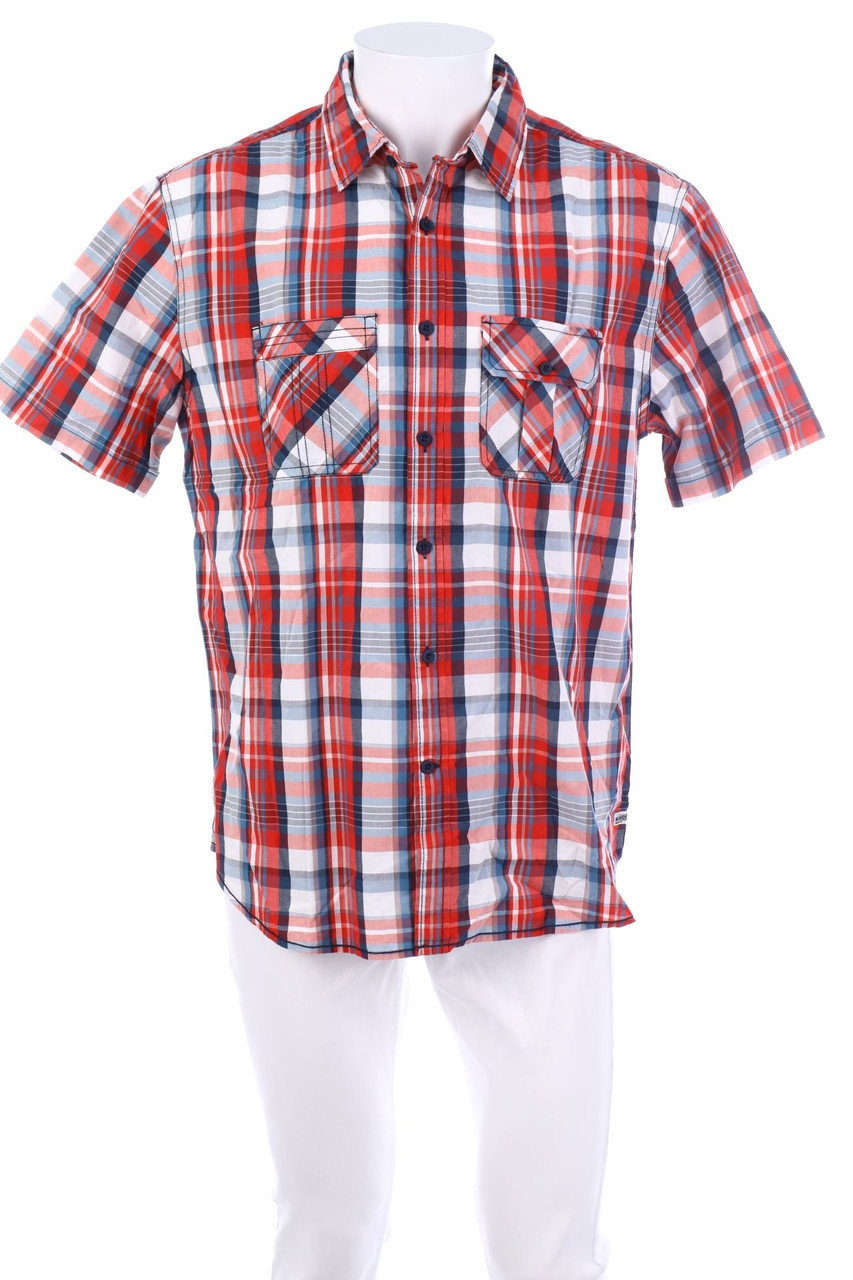 celio - Kurzarm-Hemd mit Karo-Muster - XL