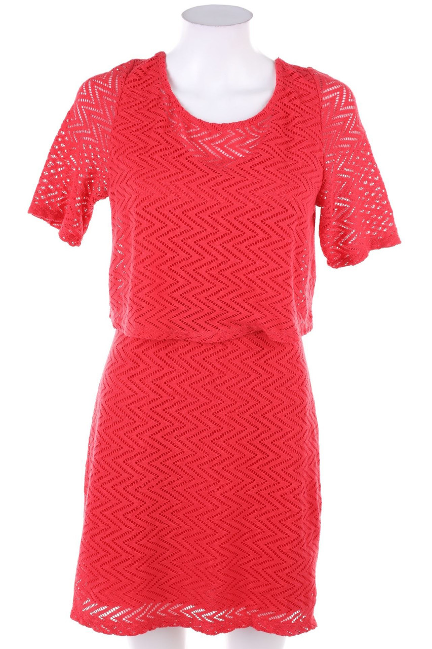 SECONDHAND - Minikleid im Layer Look mit Zickzack-Muster - M