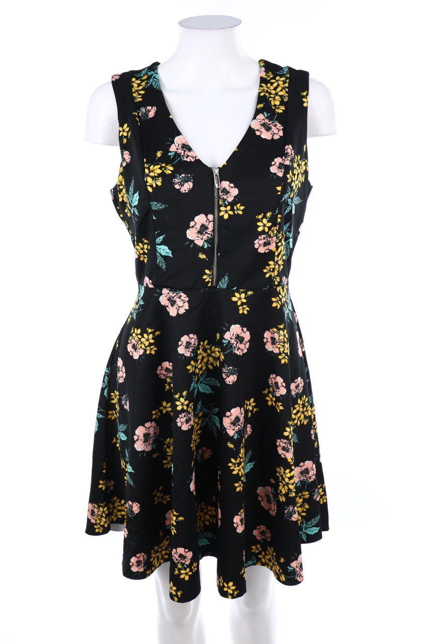 Ohne Label - Kleid mit Blumen-Print - M