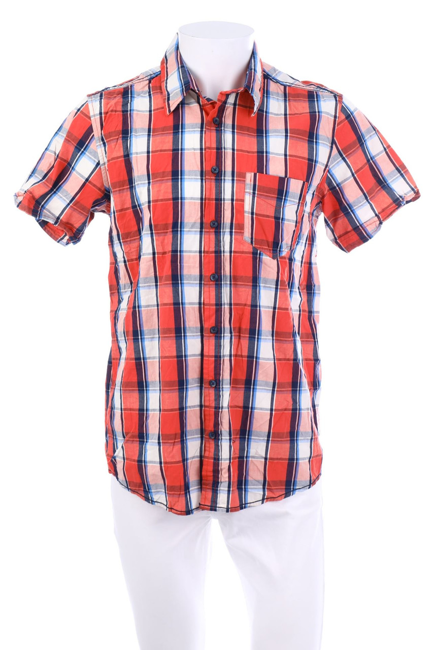 Identic - Kurzarm-Hemd mit Karo-Muster - M