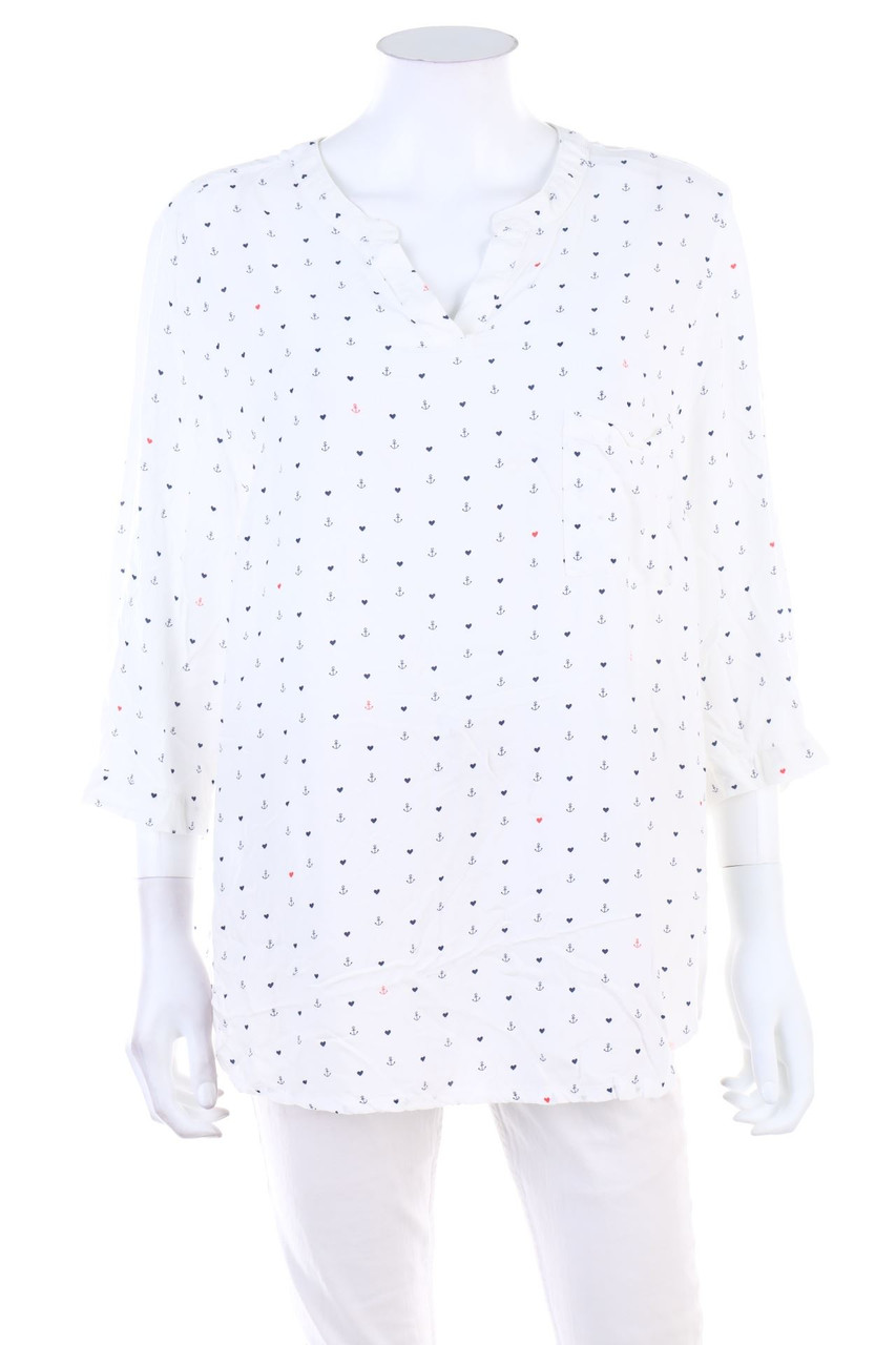 Ohne Label - Print-Bluse mit 3/4-Ärmel - XXXXL