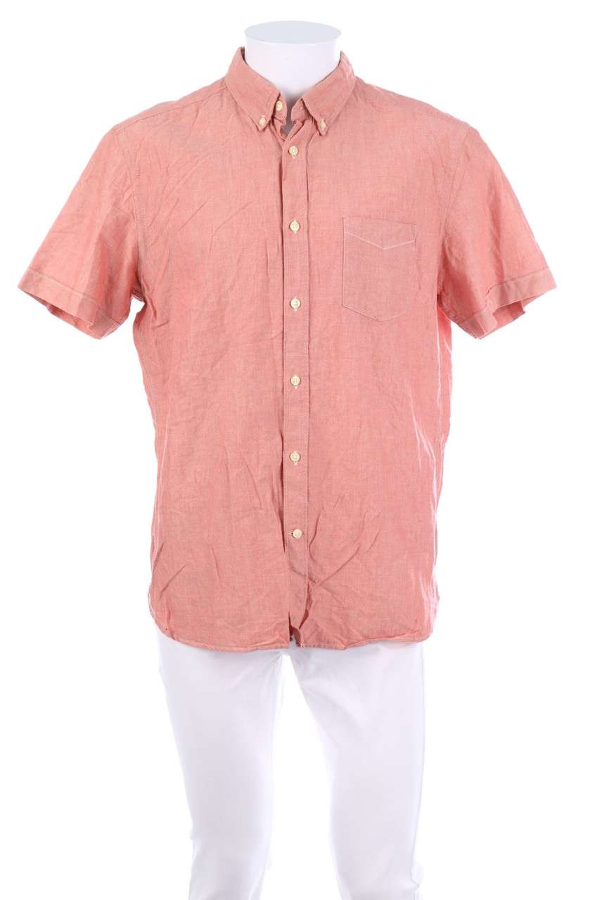 H&M - Kurzarm-Hemd mit Button-down-Kragen - L