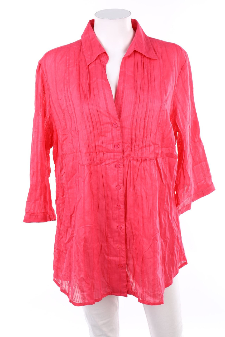 BIAGGINI - Baumwoll-Hemd-Bluse mit 3/4-Ärmel - XXXXL