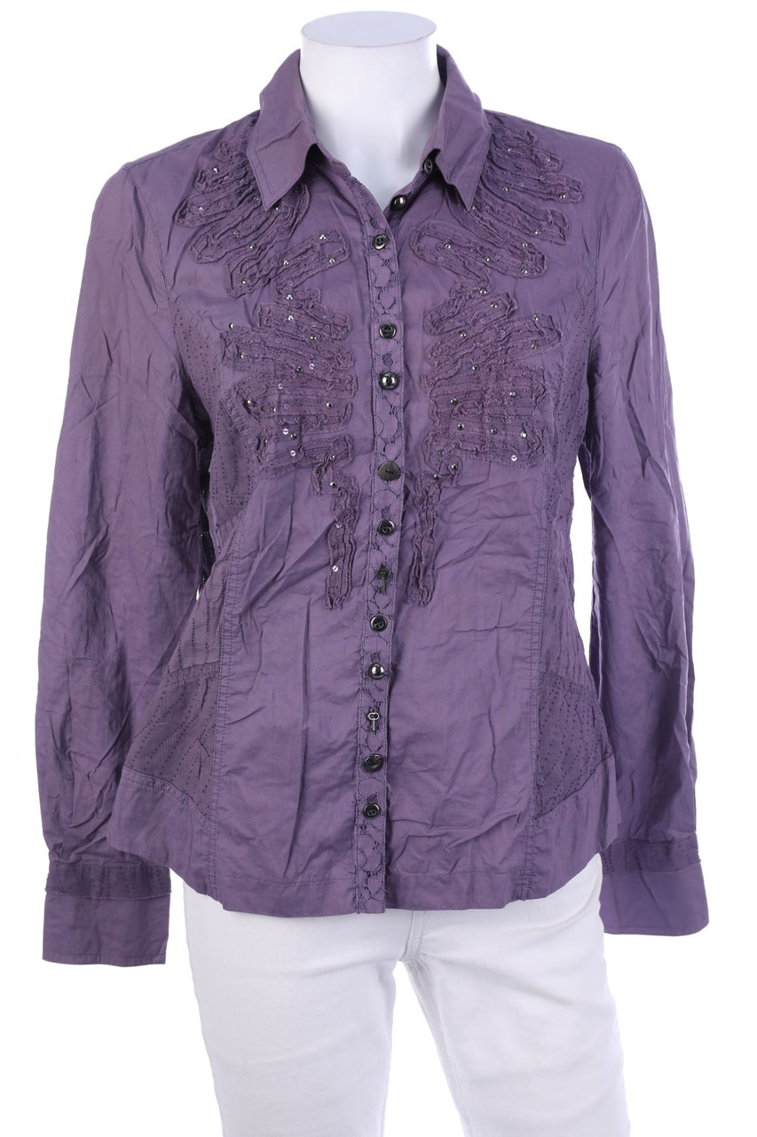 BONITA - Bluse mit Perlen aus Baumwolle - M