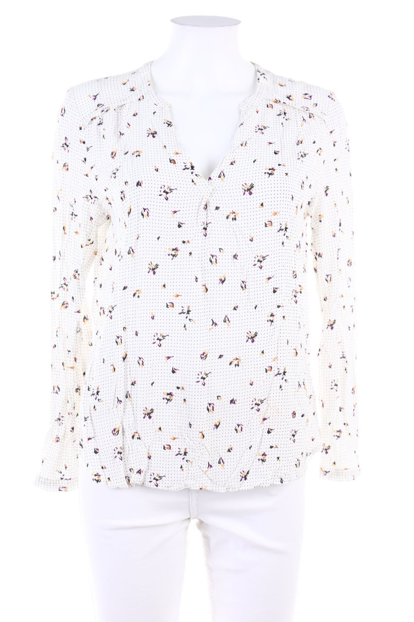 CAMAÏEU - Print-Bluse mit Krempel-Ärmeln - L