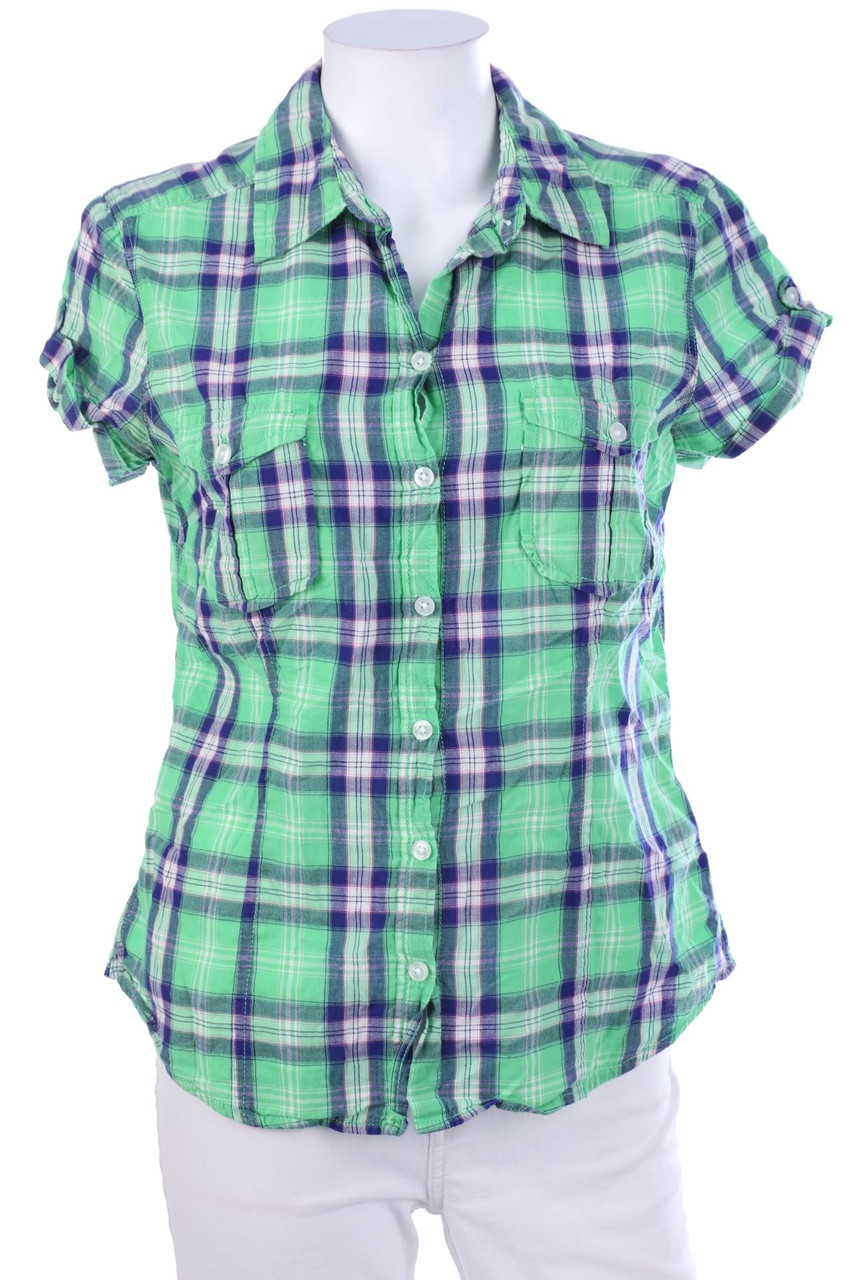 H&M - Hemd-Bluse mit kurzem Ärmel - L