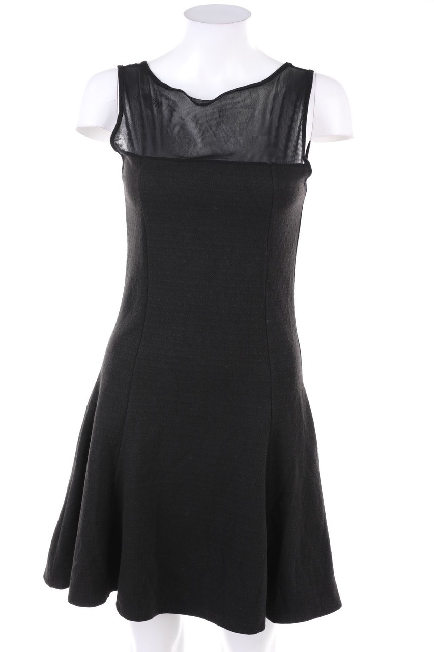 Ohne Label - Kleid mit Mesh-Einsatz - S