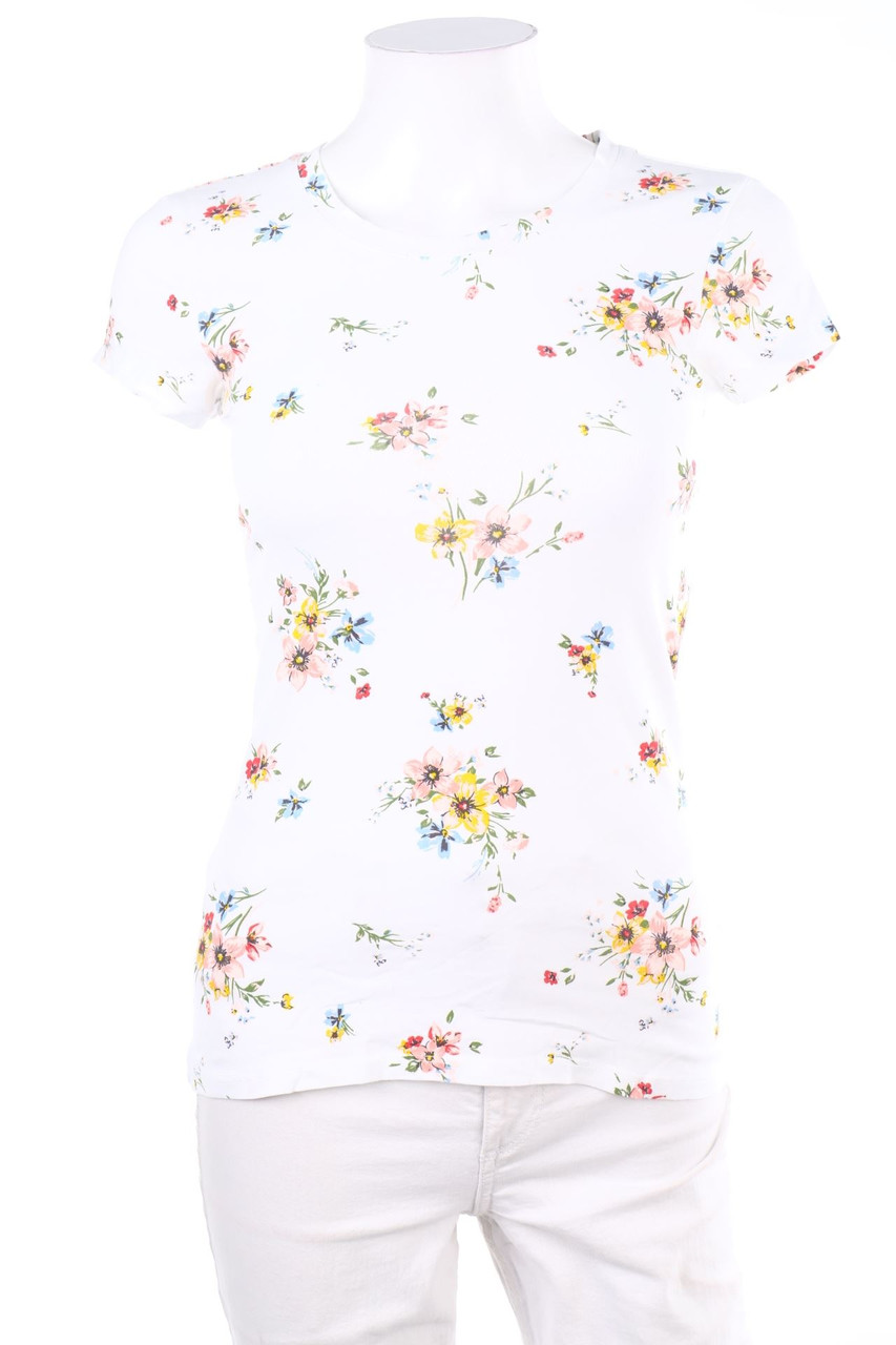 C&A - Kurzarm-Shirt mit Blumen-Print - XS