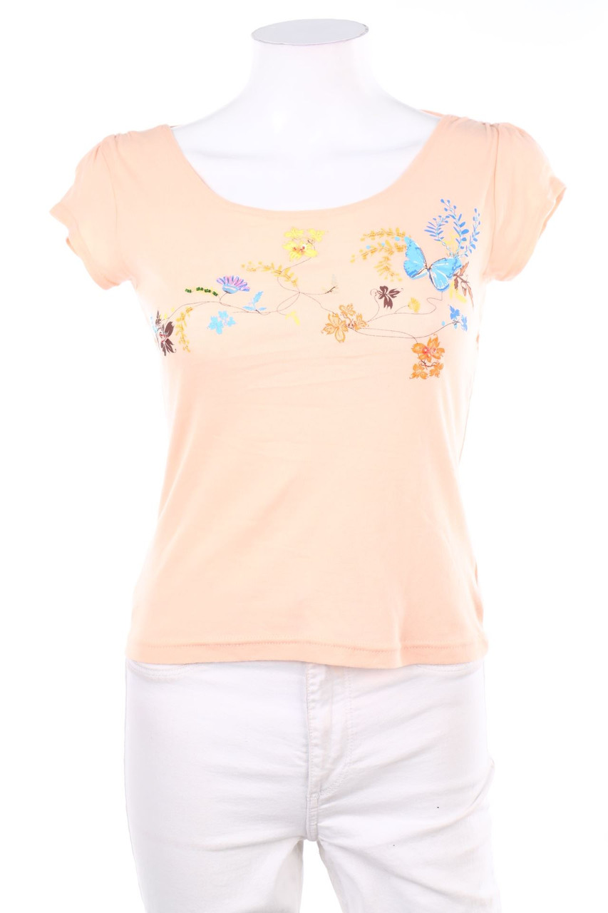 SECONDHAND - Kurzarm-Shirt mit Print - S