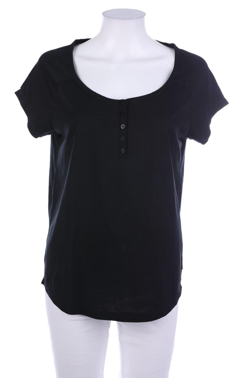 QS by s.Oliver - Kurzarm-Shirt mit Knöpfen - M