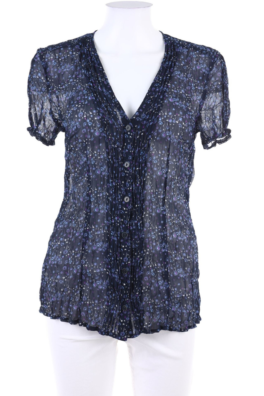 ESPRIT - Kurzarm-Bluse mit Print - L