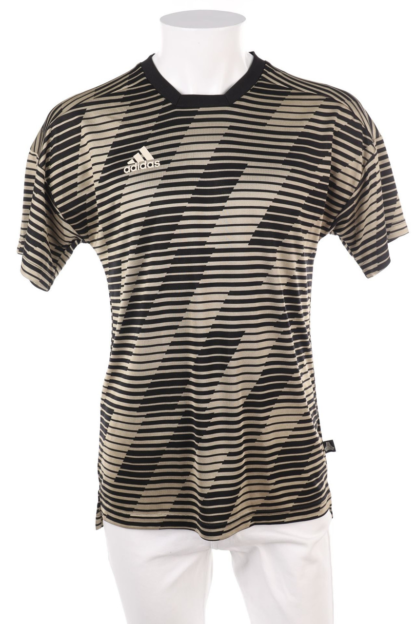 adidas - Muster-Sport-Shirt mit Logo-Print - S