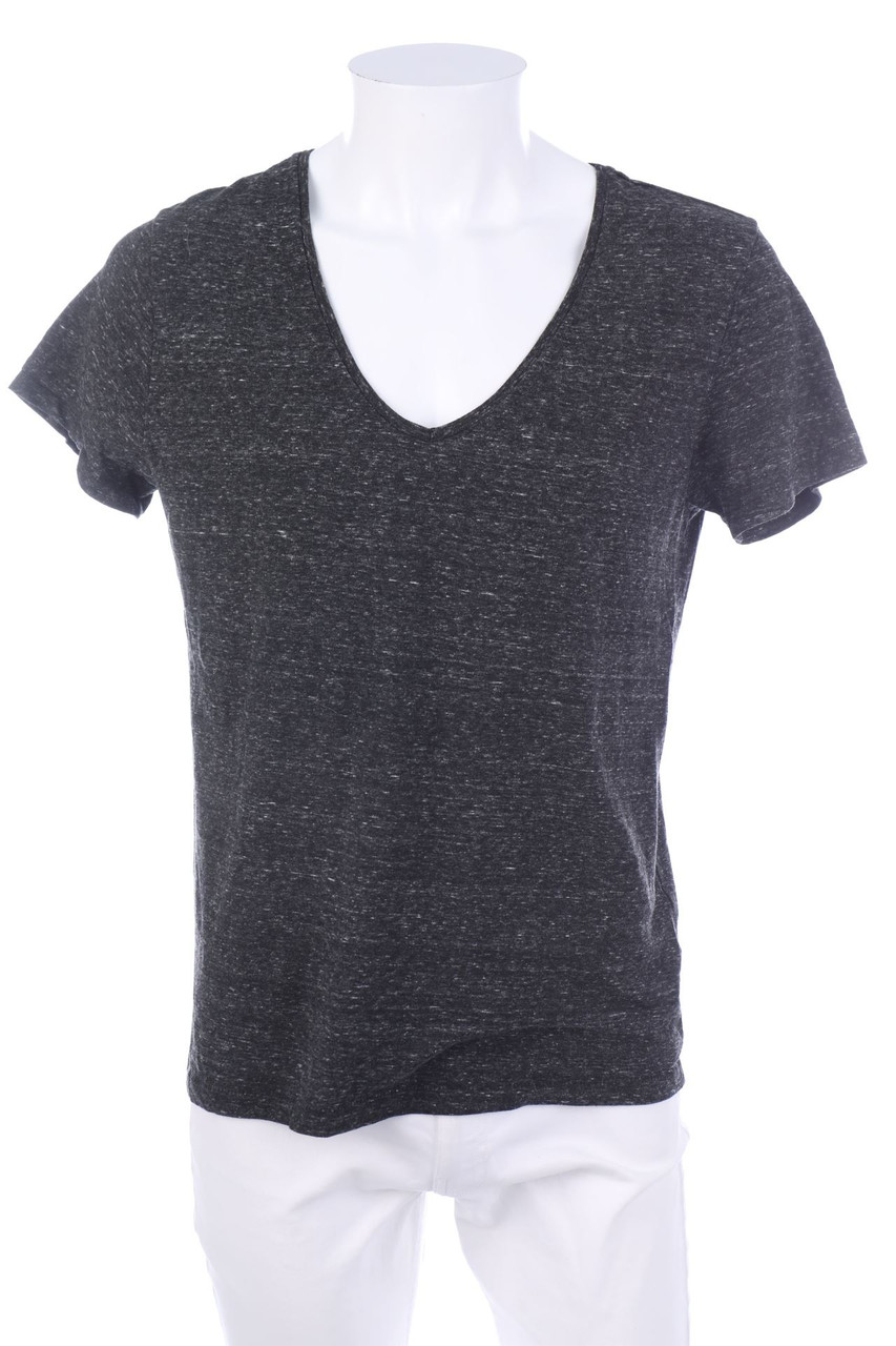 H&M - T-Shirt mit V-Neck - M