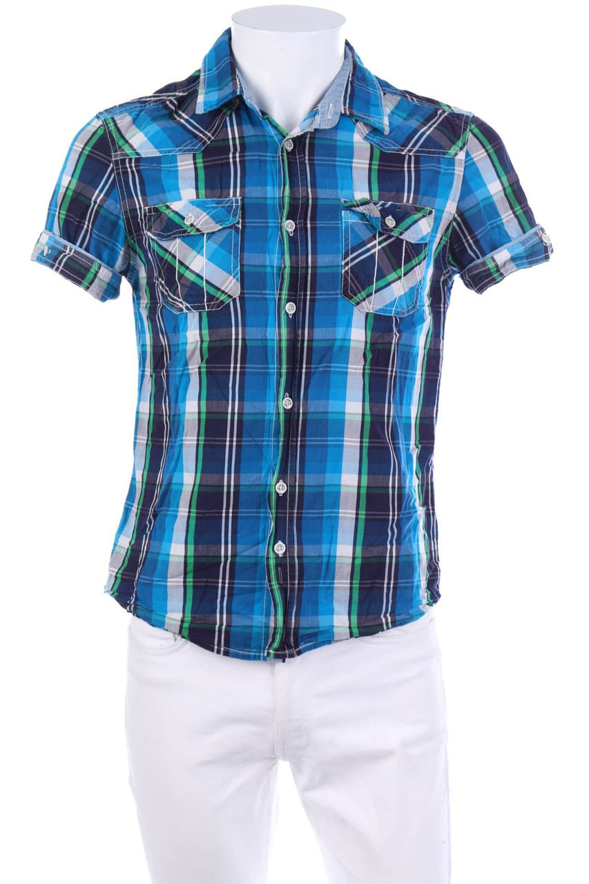 C&A - Kurzarm-Hemd mit Karo-Muster - S