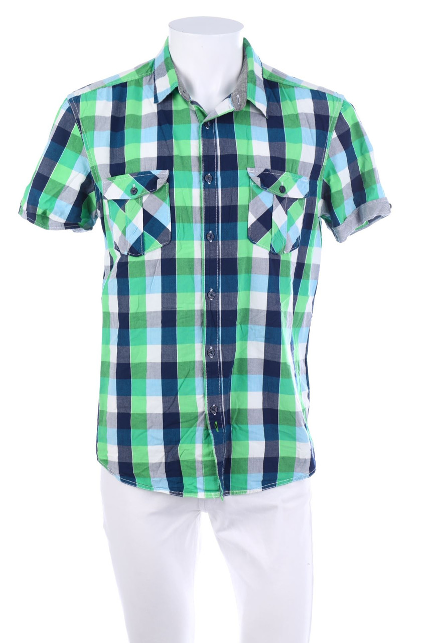 C&A - Kurzarm-Hemd mit Karo-Muster - L