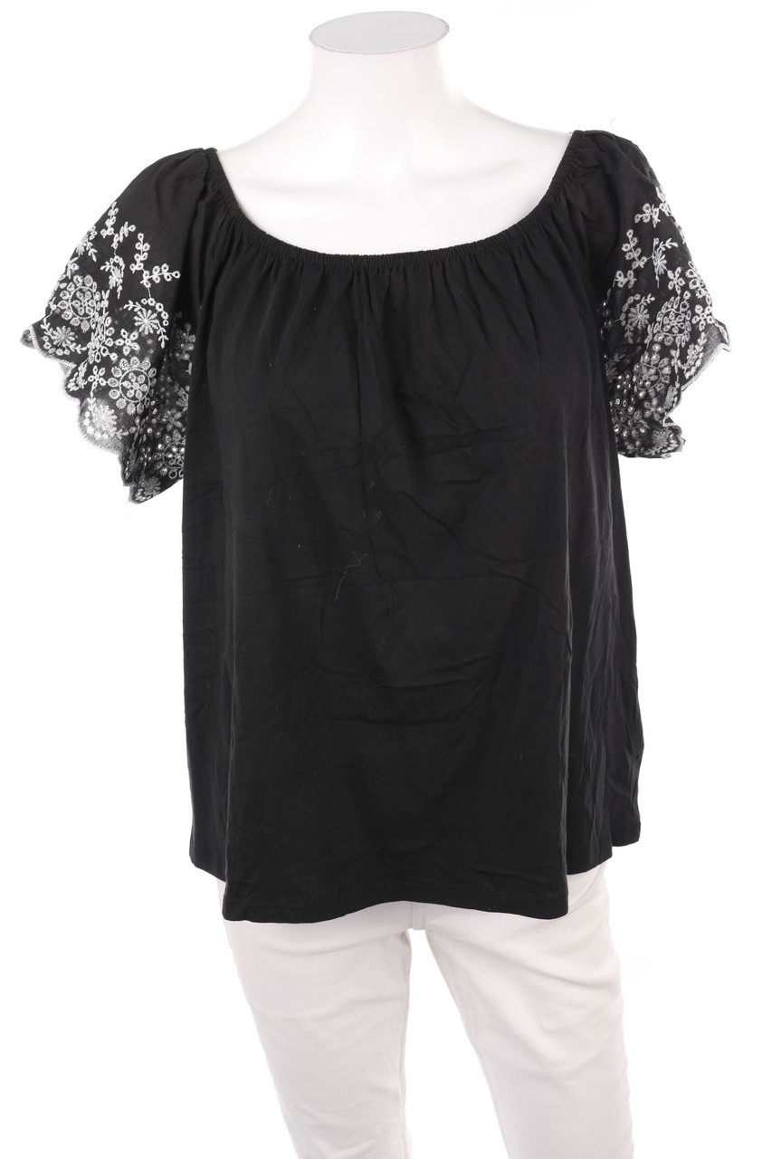 H&M - Kurzarm-Shirt aus Baumwolle - L