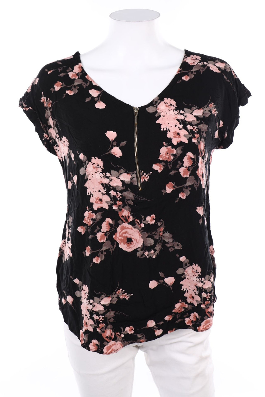 COLLOSEUM - Kurzarm-Bluse mit Blumen-Print - S
