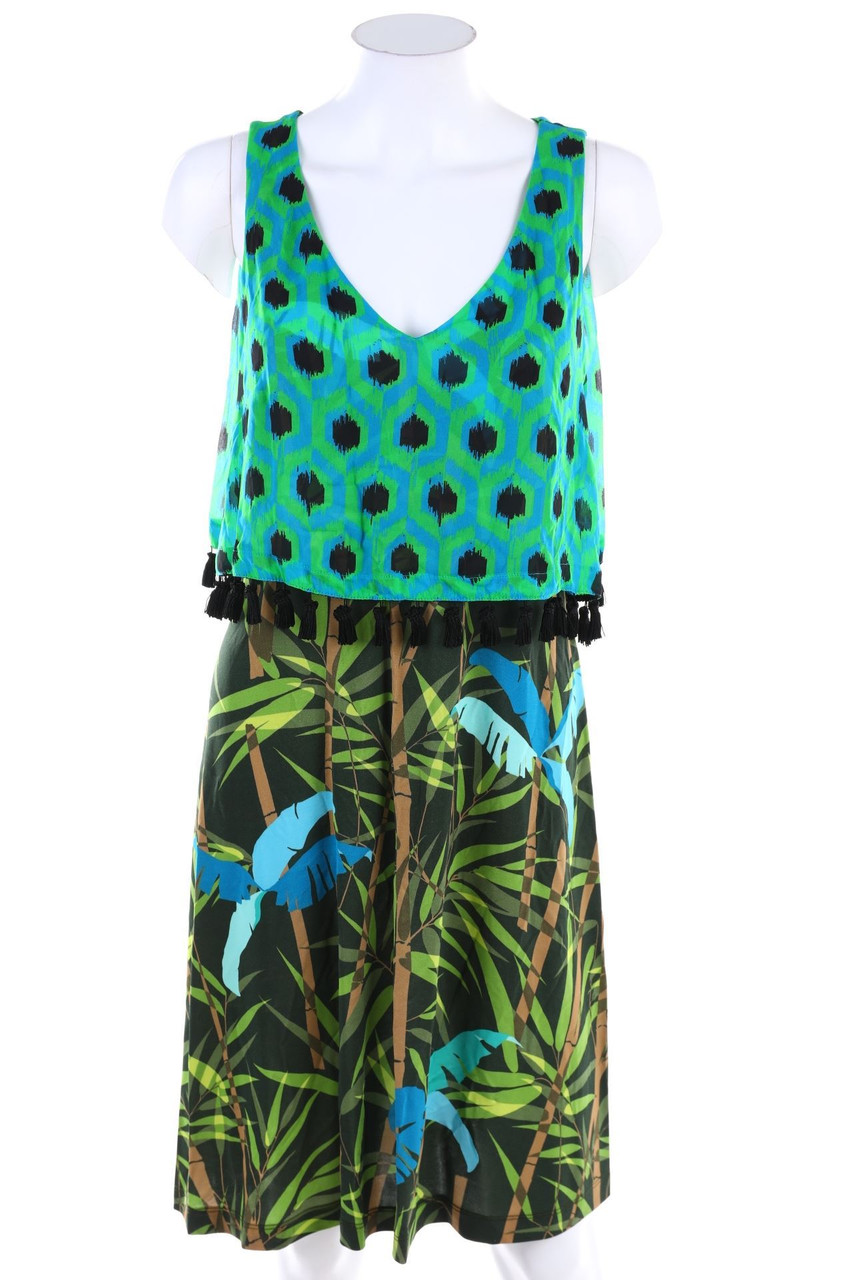 22 MAGGIO BY MARIA GRAZIA SEVERI - Kleid im Layer Look mit Quasten - D 36