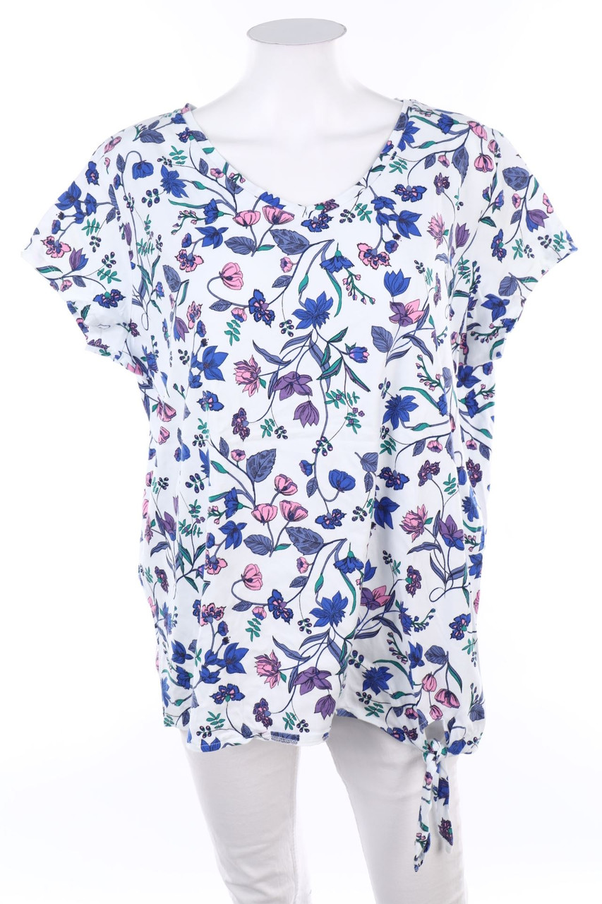 C&A - Kurzarm-Shirt mit Blumen-Print - XL