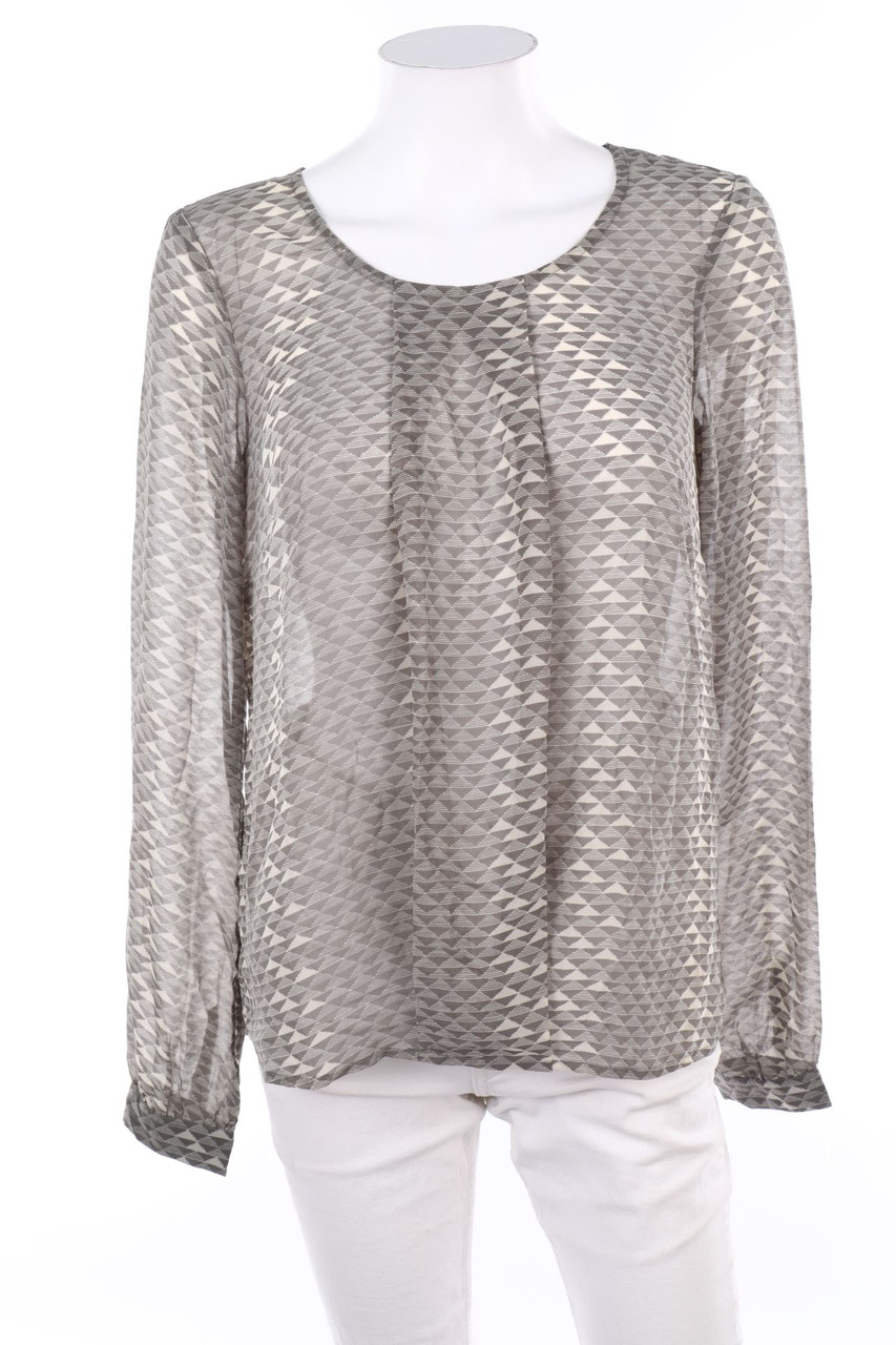 VILA - Muster-Bluse mit langem Ärmel - S