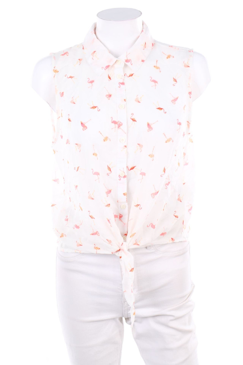 FB SISTER - ärmellose Hemd-Bluse mit Print - M