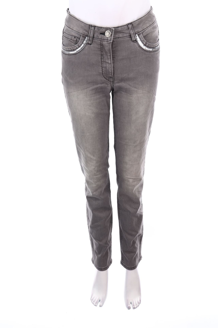 Alba Moda - Used Look Straight Cut Jeans - M