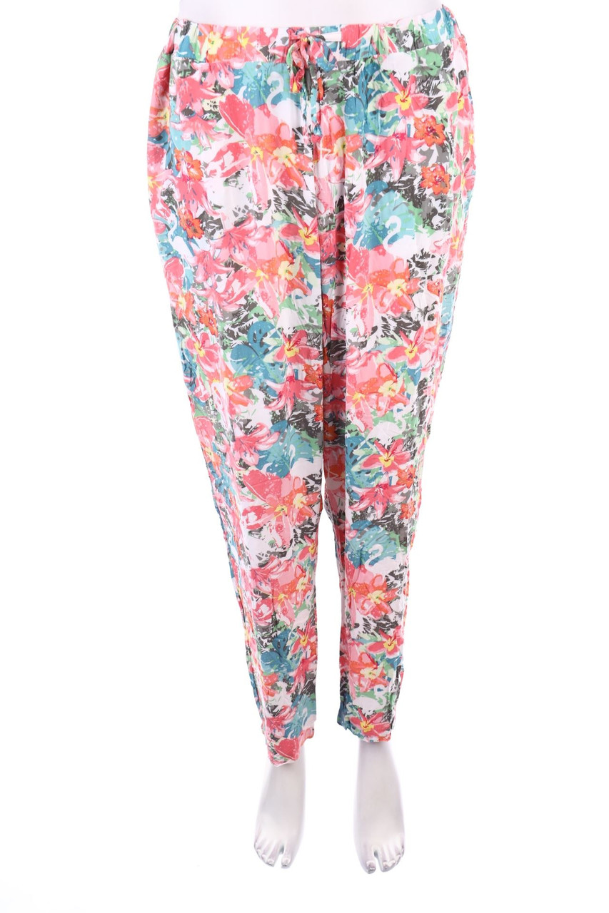 blue motion - Jogger-Hose mit Blumen-Print - 2XL