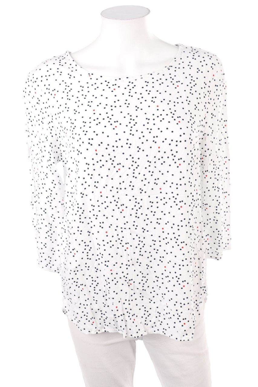 TOM TAILOR Denim - Hemd-Bluse mit 3/4-Ärmel mit Pünktchen - M