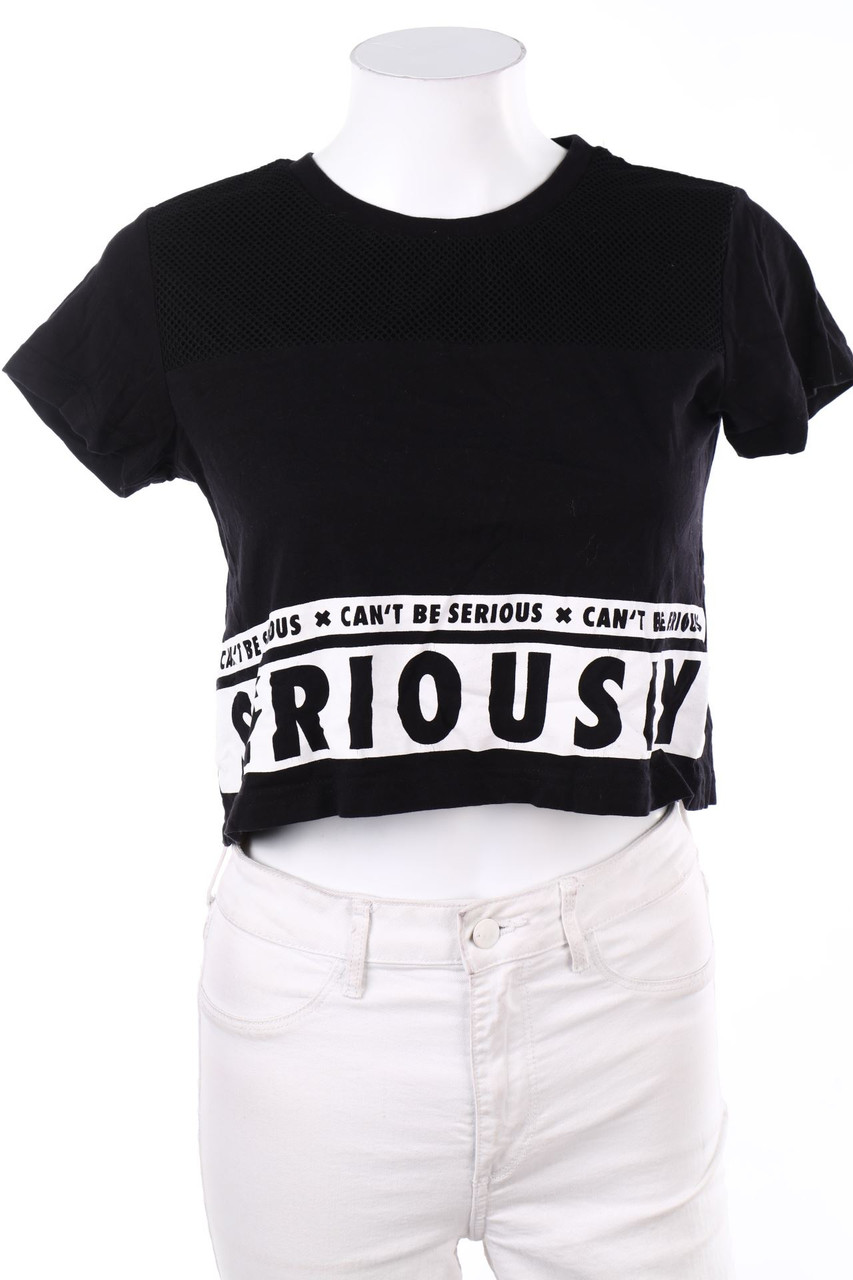 FB SISTER - Kurzarm-Shirt mit Statement-Print - XS