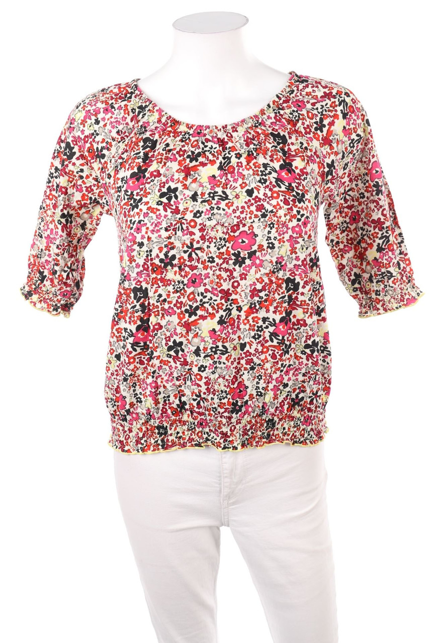 TOM TAILOR - Baumwoll-Bluse mit Print mit Blumen-Print - M