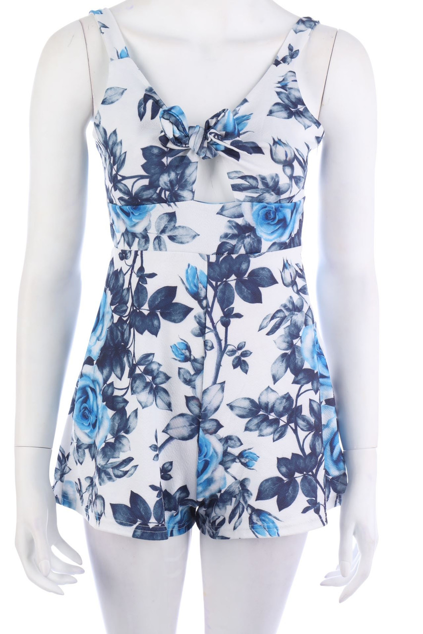 SECONDHAND - Playsuit mit Blumen-Print - S