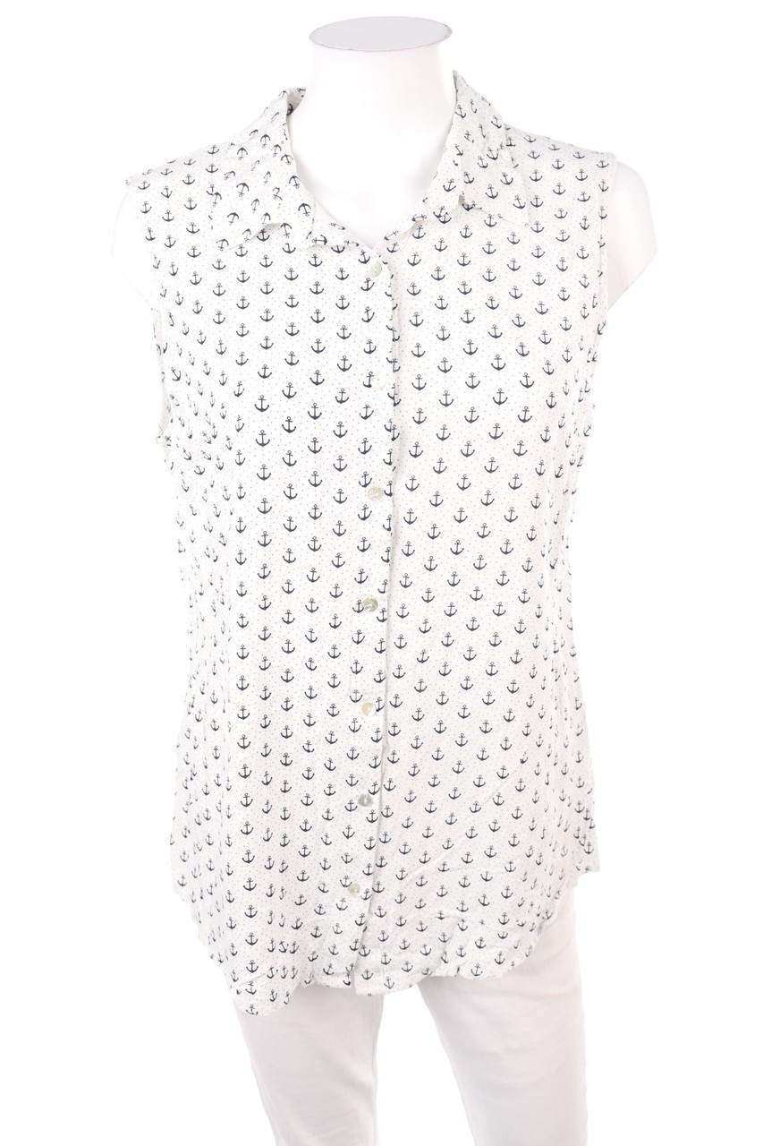 DESIGNERS - Nautical-Blusentop aus Viskose - L