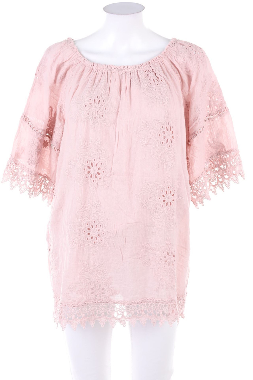 NEW COLLECTION - Carmen-Bluse mit Stickereien - XXL