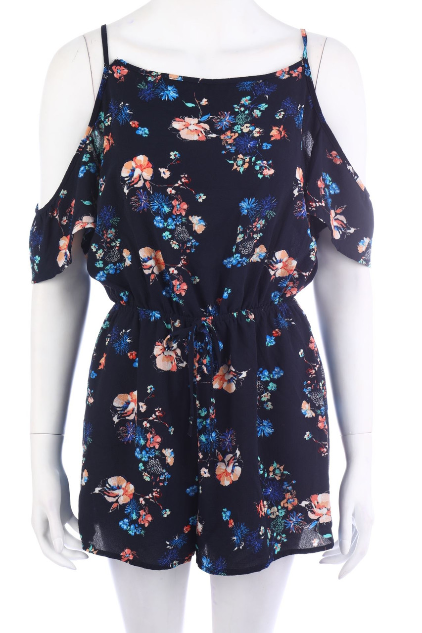 FB SISTER - Cold-Shoulder-Playsuit mit Blumen-Print - L