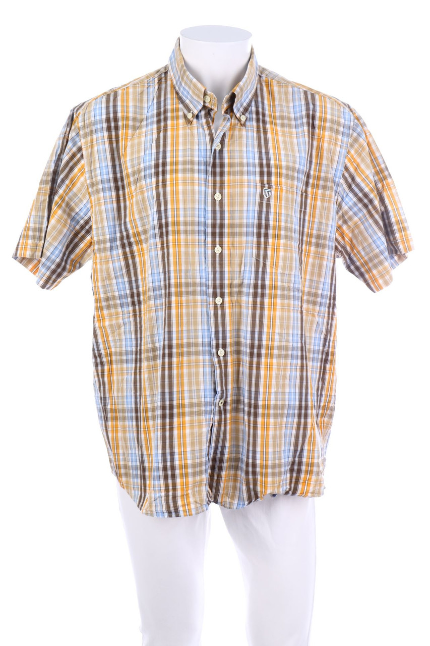 BASEFIELD - Kurzarm-Hemd mit Karo-Muster - 2XL