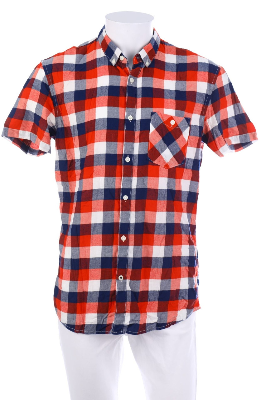 TOM TAILOR Denim - Kurzarm-Hemd mit Button-down-Kragen - L