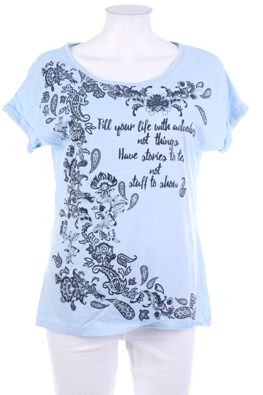 Multiblu - Kurzarm-Shirt mit Blumen-Print - S