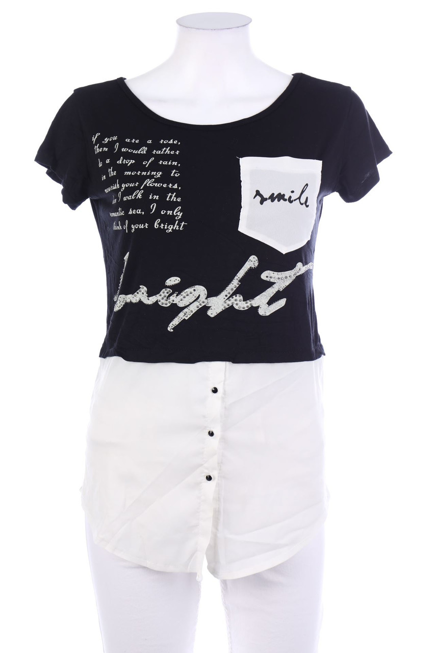 firesh - Kurzarm-Bluse - S