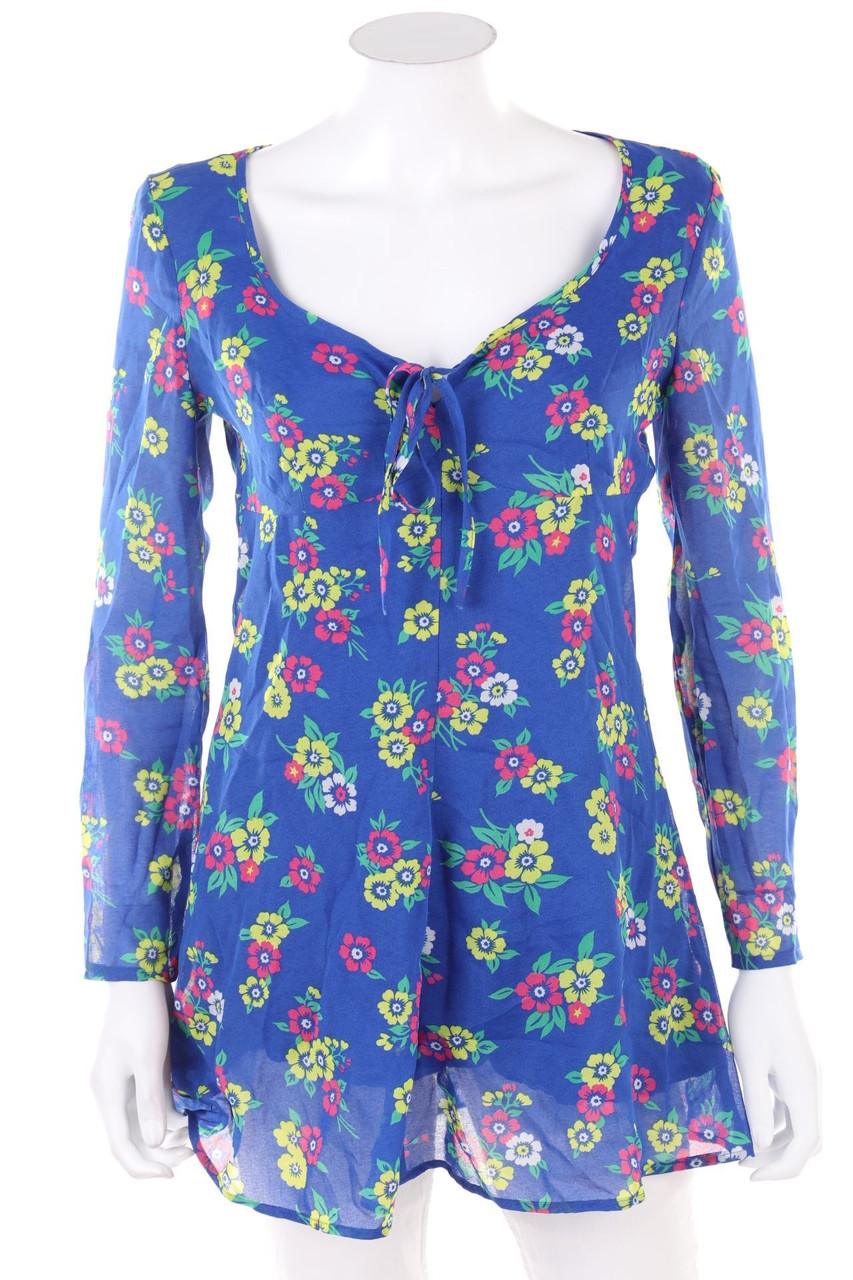 UNITED COLORS OF BENETTON - Long-Bluse mit Blumen-Print - D 40