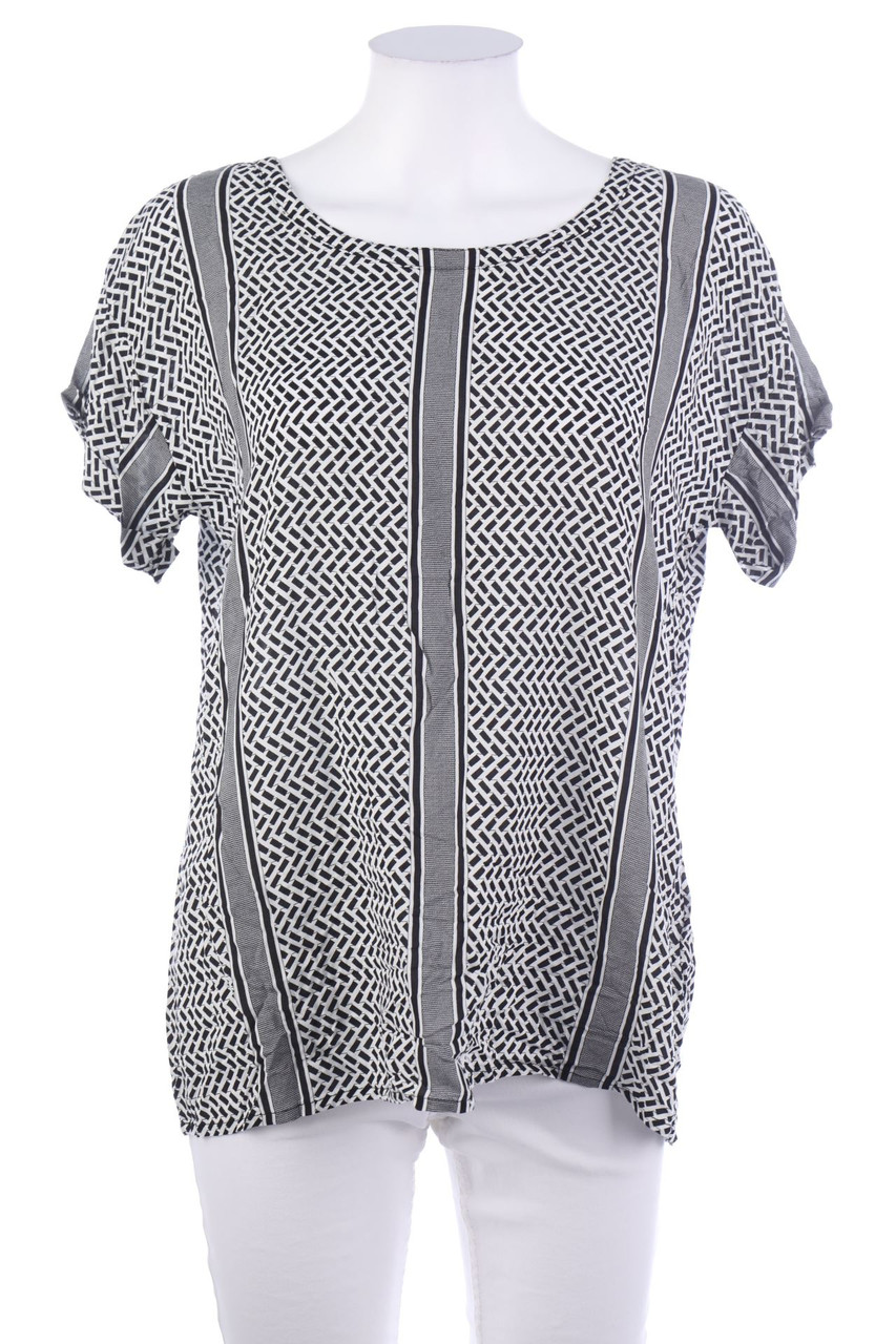 soyaconcept - Kurzarm-Shirt mit geometrischem Muster - M