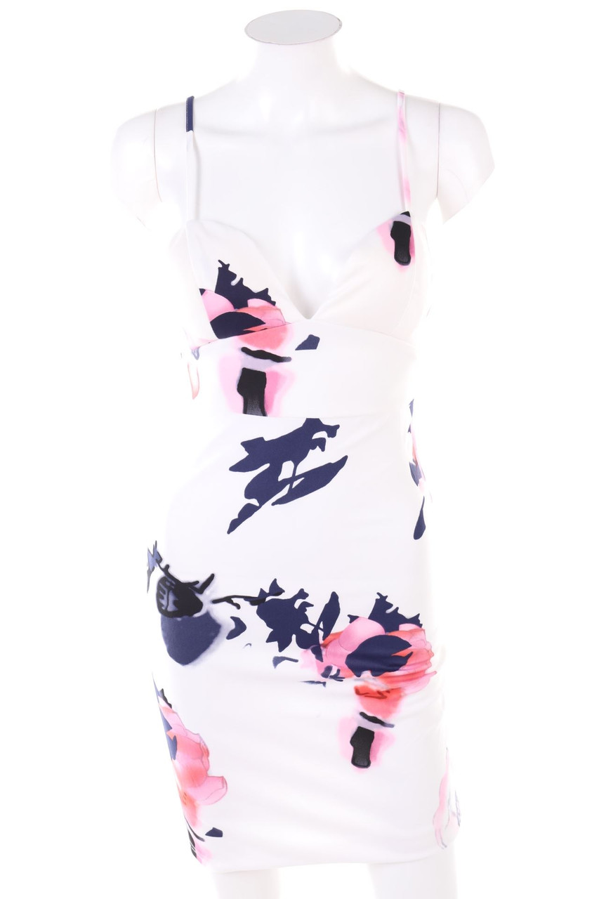 Ohne Label - Kleid mit Blumen-Print - XXS