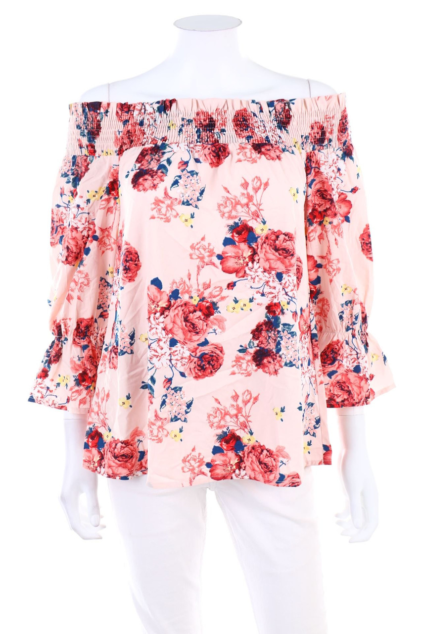 VERO MODA - Carmen-Bluse mit Blumen-Print - M