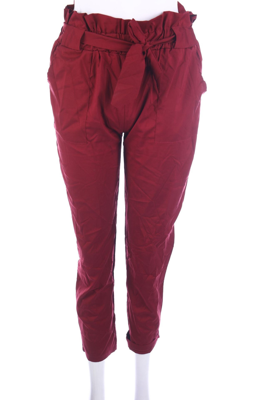 Ohne Label - Paperbag-Hose aus Baumwoll-Mix - L