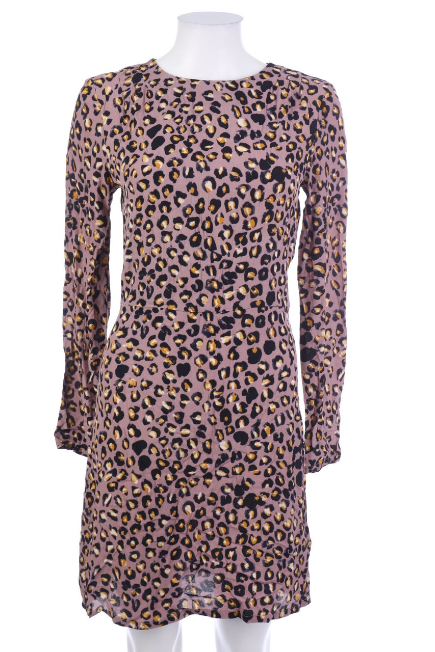 H&M - Kleid mit Animal-Print mit langem Ärmel - XS